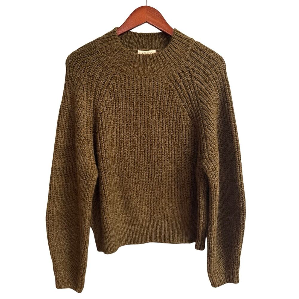 Z Supply Desmond Pullover Sweater NWT Chunky Mock Neck Knit Raglan Sleeve Medium
